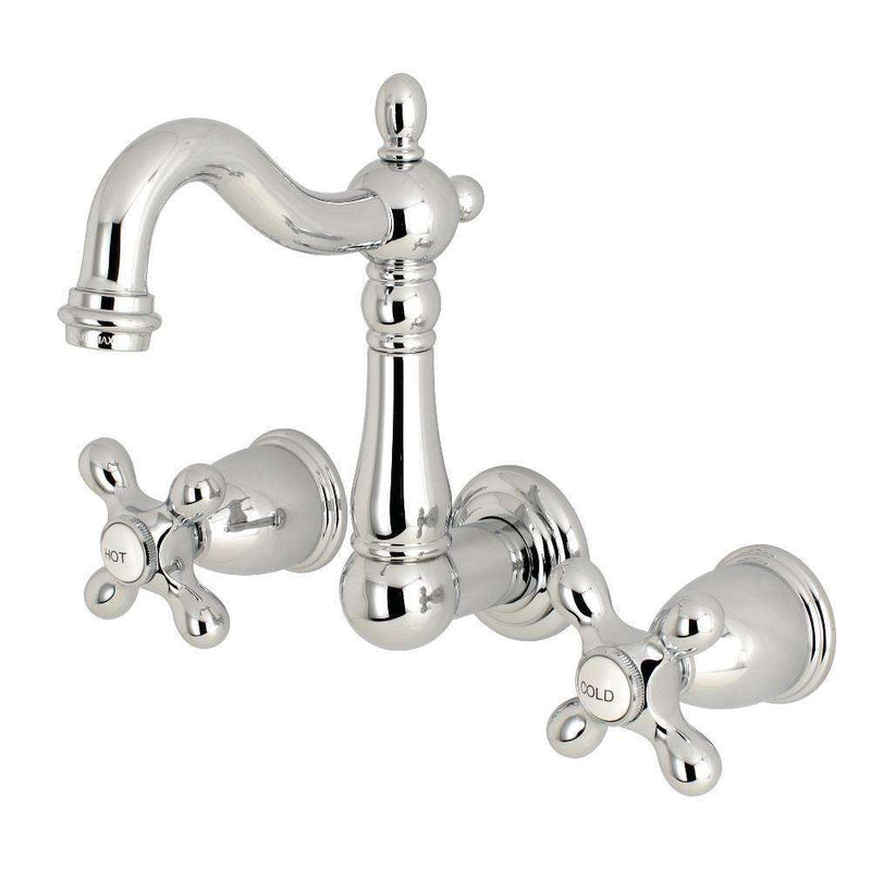 Kingston KS1221AX 8-Inch Center Wall Mount Bath Faucet