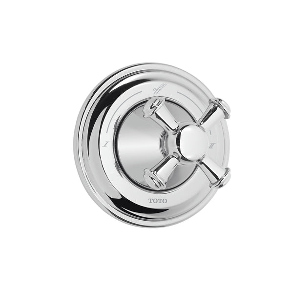 TOTO Vivian Cross Handle Two-Way Diverter Trim with Off, Polished Chrome TS220D#CP