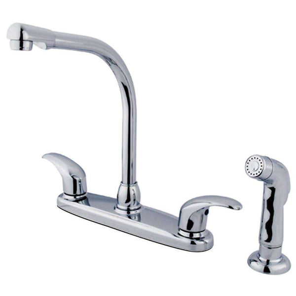 Kingston Brass KB711LLSP 8-Inch Centerset Kitchen Faucet