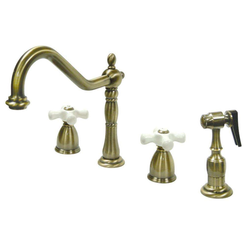 Kingston Brass KB1793PXBS Wsp Kitchen Faucet, Antique Brass