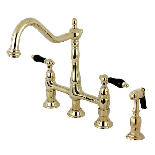 Kingston KS1272PKLBS Duchess Bridge Kitchen Faucet W/ Sp