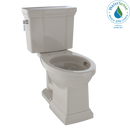 TOTO Promenade II Two-Piece Elongated 1.28 GPF Universal Height Toilet with CeFiONtect, Bone CST404CEFG