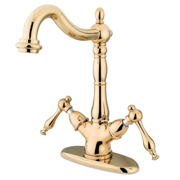 Kingston Brass KS1492NL Vessel Sink Faucet, Polished Brass