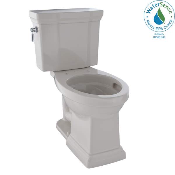 TOTO Promenade II 1G Two-Piece Elongated 1.0 GPF Universal Height Toilet with CeFiONtect, Sedona Beige CST404CUFG#12