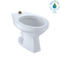 TOTO Elongated Floor-Mounted Flushometer Toilet Bowl with Top Spud and CeFiONtect, Cotton White CT705UNG#01