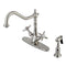 Kingston KS1238BEXBS Mono Deck Mount Kitchen Faucet W/