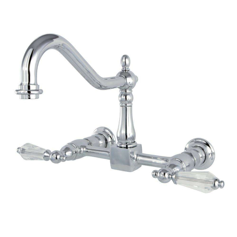 Kingston KS1241WLL 8" Centerset Wall Mount Kitchen Faucet