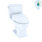 TOTO WASHLET Connelly Two-Piece Elongated Dual Flush 1.28 and 0.9 GPF Toilet and Classic WASHLET S550e Bidet Seat with Auto Flush, Cotton White MW4943054CEMAFG#01