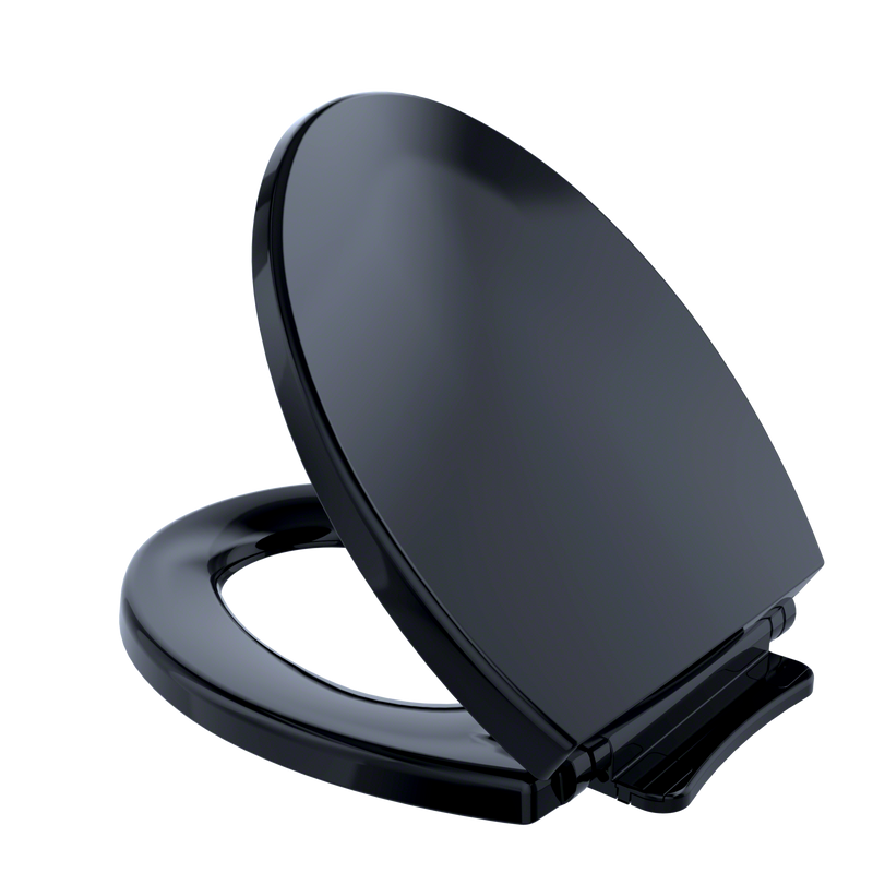 TOTO SoftClose Non Slamming, Slow Close Round Toilet Seat and Lid, Ebony SS113