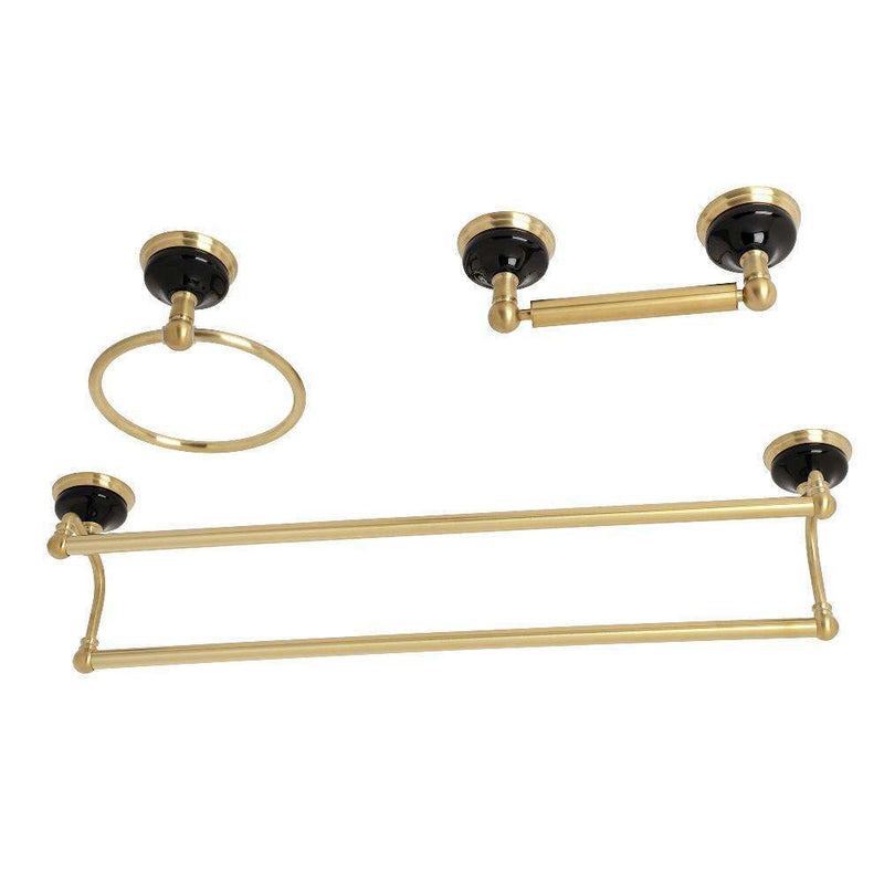 Kingston Brass BAK911348BB Onyx 3-Piece Bathroom Accs Set