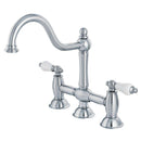 Kingston Brass KS3781PL Restoration Kitchen Bridge Faucet