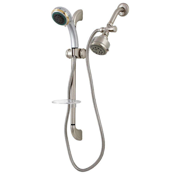 Kingston Brass KXK2528SG8 Shower Combo, Brushed Nickel