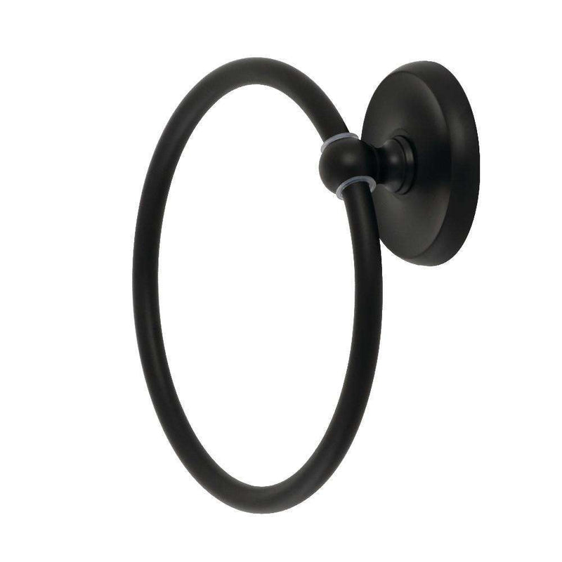 Kingston Brass BA314MB Towel Ring, Matte Black