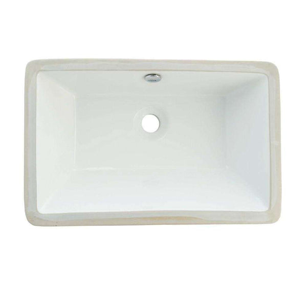 Kingston Brass LB21137 Undermount Bathroom Sink, White