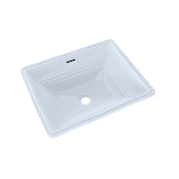 TOTO Promenade Rectangular Undermount Bathroom Sink, Cotton White LT533#01