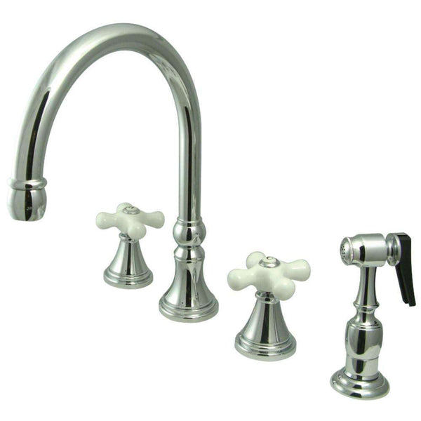 Kingston Brass KS2791PXBS Widespread Kitchen Faucet