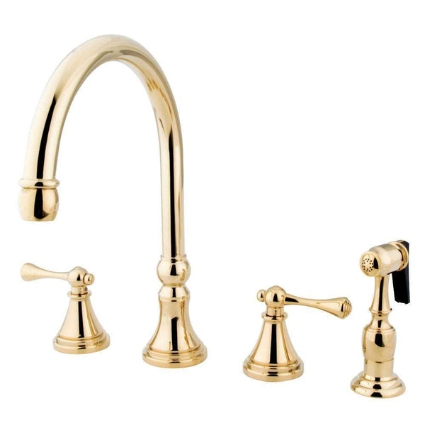 Kingston Brass KS2792BLBS Wsp Kitchen Faucet, Polished Brass