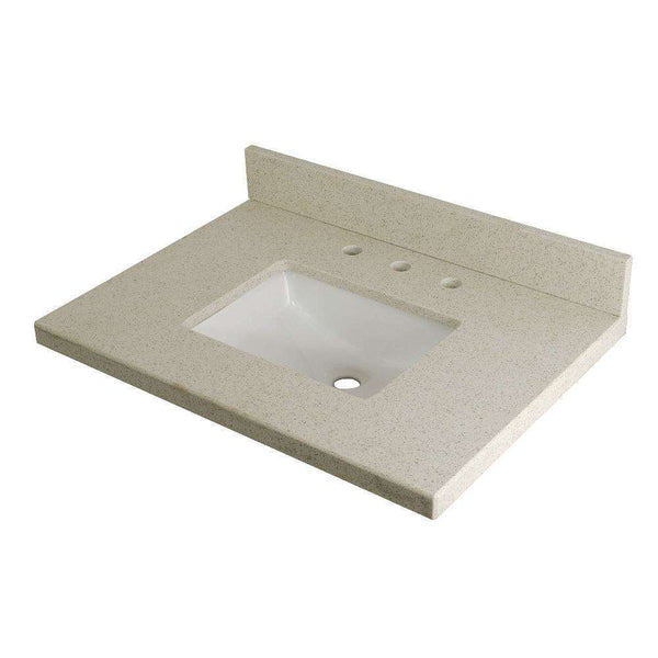 Kingston Brass KVPB3022WQ38SQ White Quartz Vanity Top