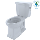 TOTO Promenade II Two-Piece Elongated 1.28 GPF Universal Height Toilet with CeFiONtect and Right-Hand Trip Lever, Cotton White CST404CEFRG