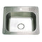 Kingston Brass GKTS252281 Single Bowl Kitchen Sink, Brushed