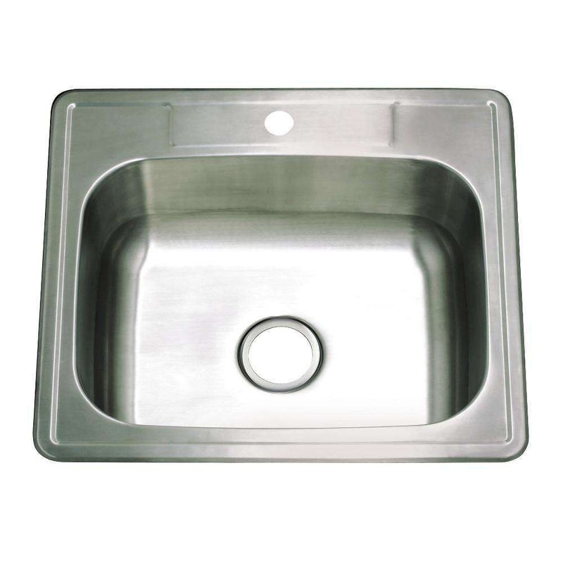 Kingston Brass GKTS252281 Single Bowl Kitchen Sink, Brushed