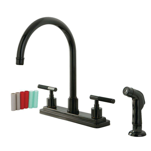 Kingston Brass NS8790DKLSP Centerset Kitchen Faucet SS