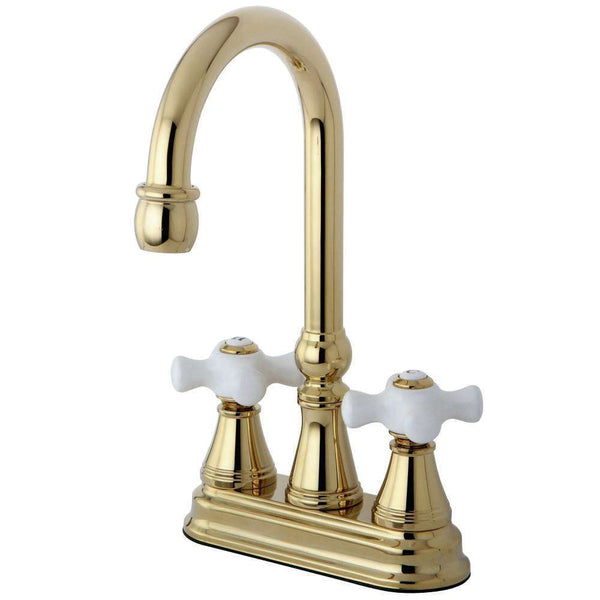 Kingston Brass KS2492PX Bar Faucet, Polished Brass