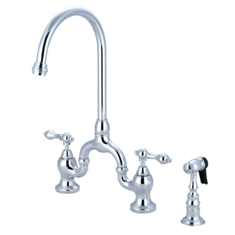 Kingston KS7791ALBS English Country Kitchen Bridge Faucet W/