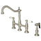 Kingston KS1278PLBS Heritage 8 in. Bridge Kitchen Faucet W/