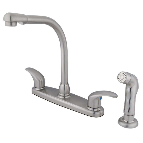 Kingston Brass KB718LLSP 8-Inch Centerset Kitchen Faucet