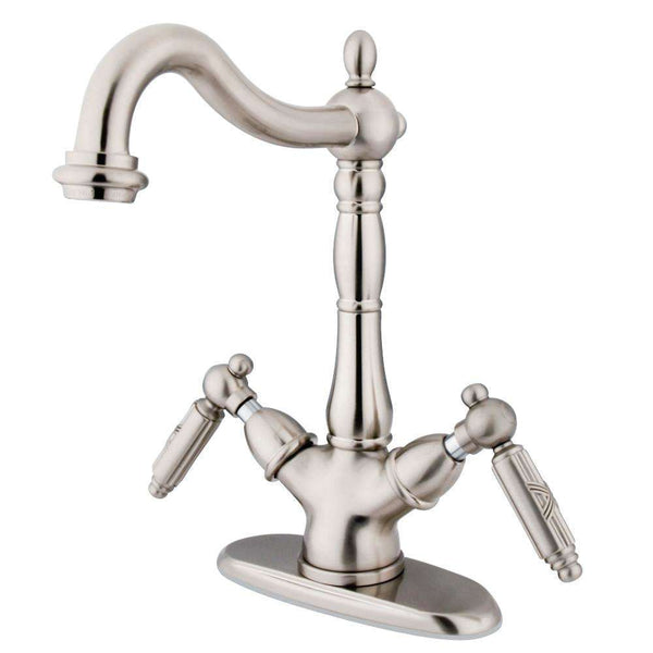 Kingston Brass KS1498GL Vessel Sink Faucet, Brushed Nickel