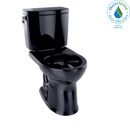 TOTO Drake II 1G Two-Piece Round 1.0 GPF Universal Height Toilet, Ebony CST453CUFG