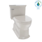 TOTO Eco Soir e One Piece Elongated 1.28 GPF Universal Height Skirted Toilet with CeFiONtect, Bone MS964214CEFG#03