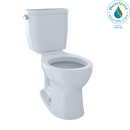 TOTO Entrada Two-Piece Round 1.28 GPF Universal Height Toilet, Cotton White CST243EF