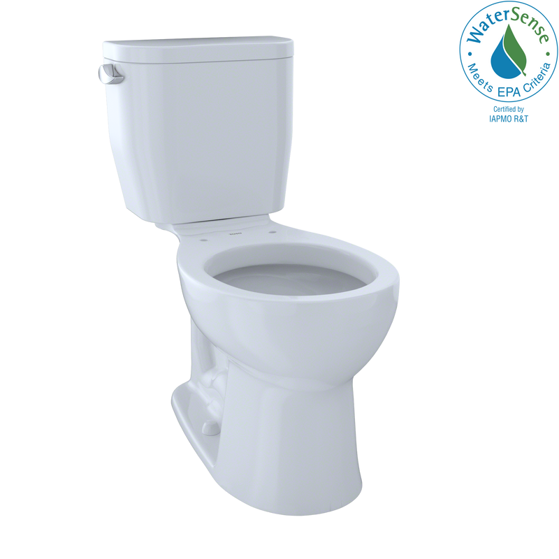 TOTO Entrada Two-Piece Round 1.28 GPF Universal Height Toilet, Cotton White CST243EF