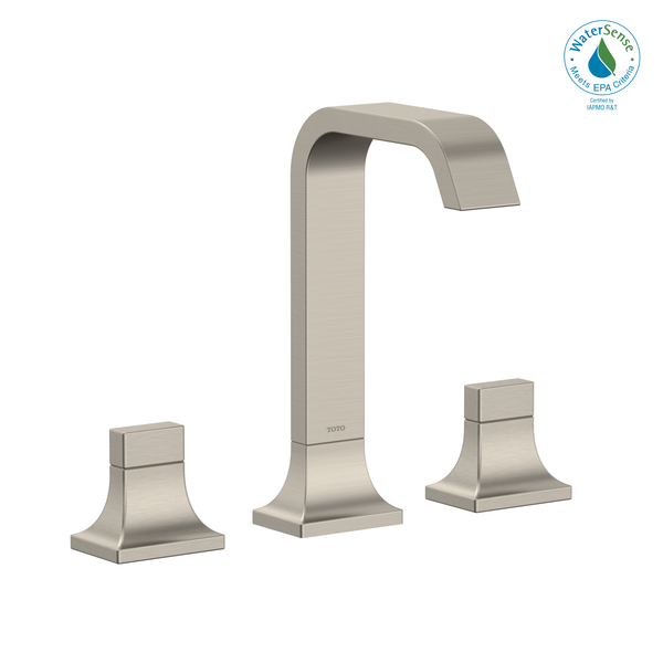 TOTO GC 1.2 GPM Two Handle Widespread Bathroom Sink Faucet, Brushed Nickel TLG08201U#BN