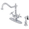 Kingston KS1231BEXBS Deck Mount Kitchen Faucet W/ Sp,