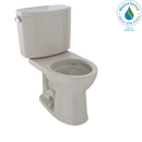 TOTO Drake II Two-Piece Round 1.28 GPF Universal Height Toilet with CeFiONtect, Bone CST453CEFG