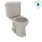 TOTO Drake II Two-Piece Round 1.28 GPF Universal Height Toilet with CeFiONtect, Bone CST453CEFG#03