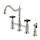 Kingston KS1278PKXBS Duchess 8 in. Bridge Kitchen Faucet W/