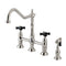 Kingston KS1278PKXBS Duchess 8 in. Bridge Kitchen Faucet W/