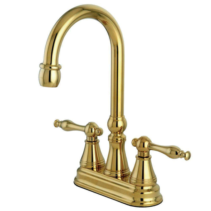 Kingston Brass KS2492NL Bar Faucet, Polished Brass