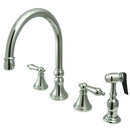 Kingston Brass KS2791ALBS Widespread Kitchen Faucet