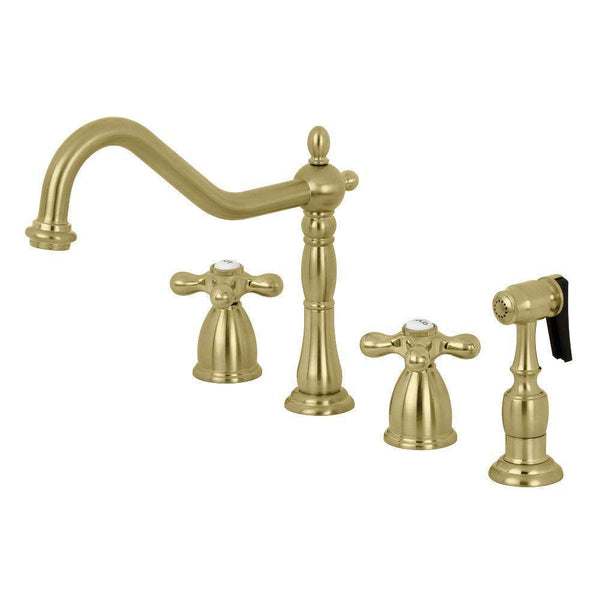 Kingston Brass KB1797AXBS 8" Wsp Kitchen Faucet W/ Brass Sp