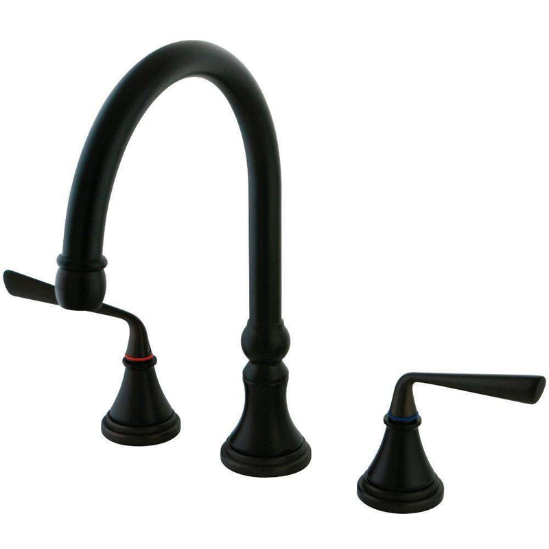 Kingston Brass KS2795ZLLS Widespread Kitchen Faucet Bronze