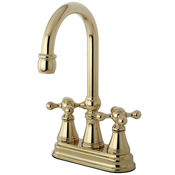 Kingston Brass KS2492KX Bar Faucet, Polished Brass