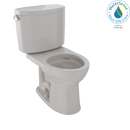 TOTO Drake II Two-Piece Round 1.28 GPF Universal Height Toilet with CeFiONtect, Sedona Beige CST453CEFG