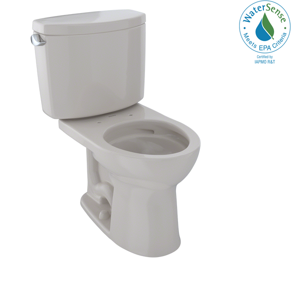 TOTO Drake II Two-Piece Round 1.28 GPF Universal Height Toilet with CeFiONtect, Sedona Beige CST453CEFG#12