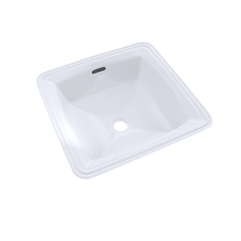 TOTO Connelly Square Undermount Bathroom Sink with CeFiONtect, Cotton White LT491G