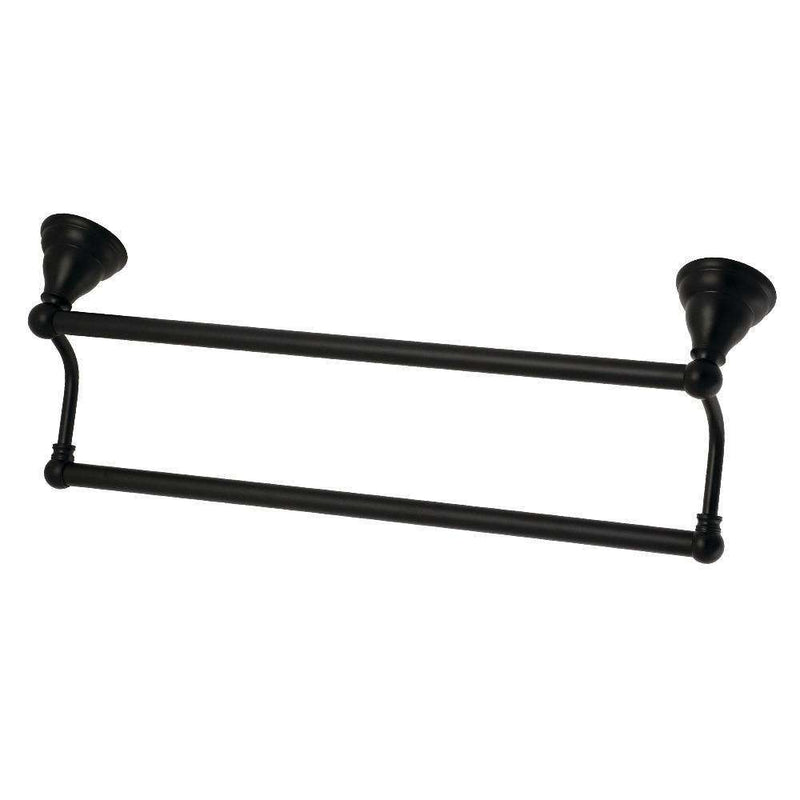 Kingston Brass BA556318MB 18" Dual Towel Bar, Matte Black